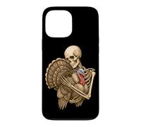 Custodia per iPhone 13 Pro Max Scheletro del Ringraziamento che abbraccia la Turchia Spooky Gobble Day