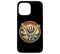 Custodia per iPhone 13 Pro Max Scheletro Shaka gesto della mano Vintage Surfing Surfer Surf Fan