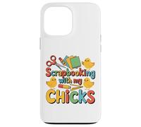 Custodia per iPhone 13 Pro Max Scrapbooking con i miei pulcini Chicken Craft Hobby