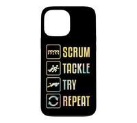 Custodia per iPhone 13 Pro Max Scrum Tackle Prova a ripetere una semplice grafica di rugby