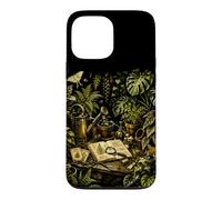 Custodia per iPhone 13 Pro Max Serra vintage botanica panchina da vaso, design naturale