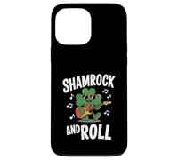 Custodia per iPhone 13 Pro Max Shamrock And Roll Music Lover Giorno di San Patrizio Giochi di parole irlandesi