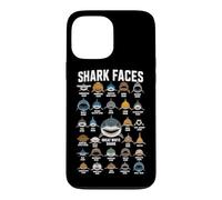 Custodia per iPhone 13 Pro Max Shark Faces Ocean Shark Amante Marine Tipi di squalo Divertente