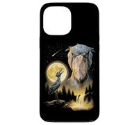 Custodia per iPhone 13 Pro Max Shoebill Cicogna Ululando alla Luna Strano Meme Divertente Anni '90 Uccello