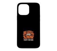 Custodia per iPhone 13 Pro Max Sii fermo e sappi che io sono Dio Retro Christian Faith