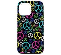 Custodia per iPhone 13 Pro Max Simbolo Colorato Pace Segno Rosa Blu Giallo