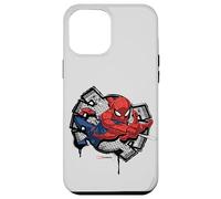 Custodia per iPhone 13 Pro Max Simbolo del ragno Marvel Spider-Man Street Art Thwipp