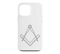 Custodia per iPhone 13 Pro Max Simbolo massonico massonico bussola quadrata massoneria occulta