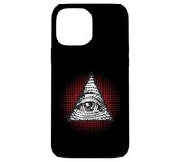Custodia per iPhone 13 Pro Max Simbolo segreto della piramide mistica degli Illuminati dell'occhio che vede