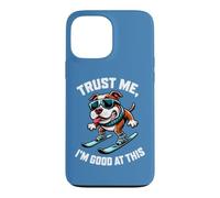 Custodia per iPhone 13 Pro Max Simpatico bulldog sciatore Trust I'm Good At This Design