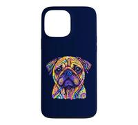 Custodia per iPhone 13 Pro Max Simpatico carlino colorato ritratto pop art proprietario di animali domestici amanti dei cani