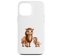 Custodia per iPhone 13 Pro Max Simpatico design a forma di cammello con mamma e bambino