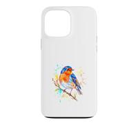 Custodia per iPhone 13 Pro Max Simpatico Uccellino Acquerello Schizzi Colorati
