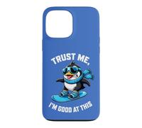 Custodia per iPhone 13 Pro Max Snowboarding Penguin Fidati Im Bravo in Questo