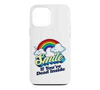 Custodia per iPhone 13 Pro Max Sorridi se sei morto dentro divertente sarcastico pessimista bavaglio