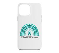 Custodia per iPhone 13 Pro Max Sostengo i sopravvissuti alla consapevolezza delle aggressioni sessuali Boho Rainbow