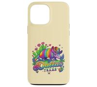 Custodia per iPhone 13 Pro Max Souvenir retrò anni '80 Arcobaleno Armadillo Cowboy Dallas Texas