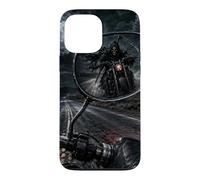 Custodia per iPhone 13 Pro Max Specchietto retrovisore per motociclista Grim Reaper Horror