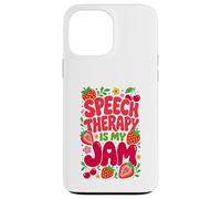 Custodia per iPhone 13 Pro Max Speech Therapy is My Jam Boho Floral SLP Speech Therapist