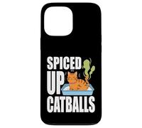 Custodia per iPhone 13 Pro Max SPICED UP CATBALLS lettiera puzzolente gatto genitore gattino proprietario