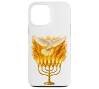 Custodia per iPhone 13 Pro Max Spirito Santo Fuoco Menorah Shavuot Pentecoste