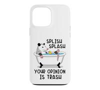 Custodia per iPhone 13 Pro Max Splish Splash La tua opinione è Trash Opossum Bath