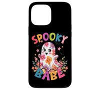 Custodia per iPhone 13 Pro Max Spooky Babe, simpatico disegno floreale con fantasmi