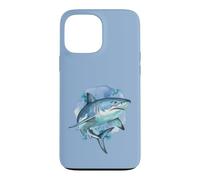 Custodia per iPhone 13 Pro Max Squalo feroce nei toni del blu