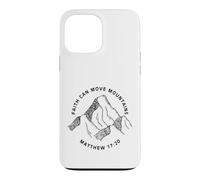 Custodia per iPhone 13 Pro Max Stampa fronte e retro Christian Faith Can Move Mountains