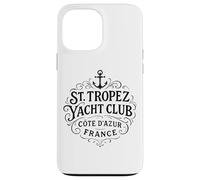 Custodia per iPhone 13 Pro Max Stampa nera vintage di St. Tropez Yacht Club