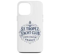 Custodia per iPhone 13 Pro Max Stampa vintage di St. Tropez Yacht Club Navy