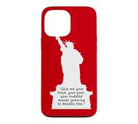 Custodia per iPhone 13 Pro Max Statua della Libertà Nuovo Colosso Poesia