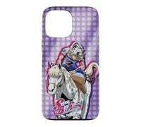 Custodia per iPhone 13 Pro Max Steel Ball Run Johnny on Horseback with Show Logo Anime