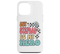 Custodia per iPhone 13 Pro Max Stepdad Hero Cute Retro Floral Fathers Day Appreciation