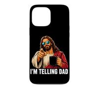 Custodia per iPhone 13 Pro Max Sto raccontando a papà il divertente umorismo religioso cristiano di Gesù Cristo