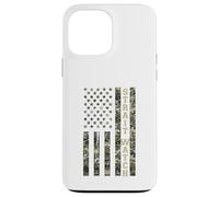 Custodia per iPhone 13 Pro Max Strait Watch USA American Flag Camouflage Distressed Style