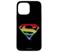 Custodia per iPhone 13 Pro Max Superman Rough Rainbow Pride Logo