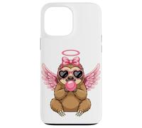 Custodia per iPhone 13 Pro Max Sweet Valentine's Day Sloth Angel With Pink Wings