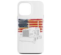 Custodia per iPhone 13 Pro Max T-shirt Truck Driver Trucker Da Uomo Dad Big Rig American