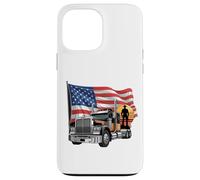 Custodia per iPhone 13 Pro Max T-shirt Truck Driver Trucker Da Uomo Dad Big Rig American