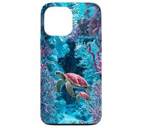 Custodia per iPhone 13 Pro Max Tartaruga marina barriera corallina amante dell'oceano Fauna marina