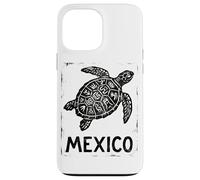 Custodia per iPhone 13 Pro Max Tartaruga marina del Messico azteco | tribale Maya - Stampa retrò timbro