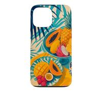 Custodia per iPhone 13 Pro Max Tavolo da frutta tropicale sotto ombre di palma