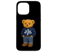 Custodia per iPhone 13 Pro Max The Man The Legend Funny Teddy Bear Humor Quotes Sayings