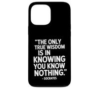 Custodia per iPhone 13 Pro Max The Only Wisdom Socrates frase di un filosofo