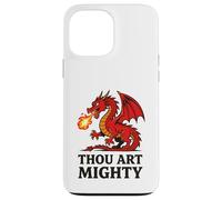 Custodia per iPhone 13 Pro Max Thou Art - Drago rosso potente con fiato di fuoco