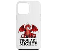 Custodia per iPhone 13 Pro Max Thou Art Mighty Drago Rosso