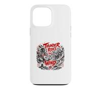 Custodia per iPhone 13 Pro Max Thunder cavalca la leggenda Yokai del vento e della tempesta