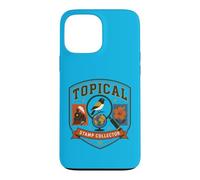 Custodia per iPhone 13 Pro Max Timbri topici collezionista vintage Philately Crest