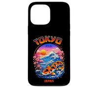 Custodia per iPhone 13 Pro Max Tokyo Giappone Koi Pesce Onda Monte Fuji Sakura Art